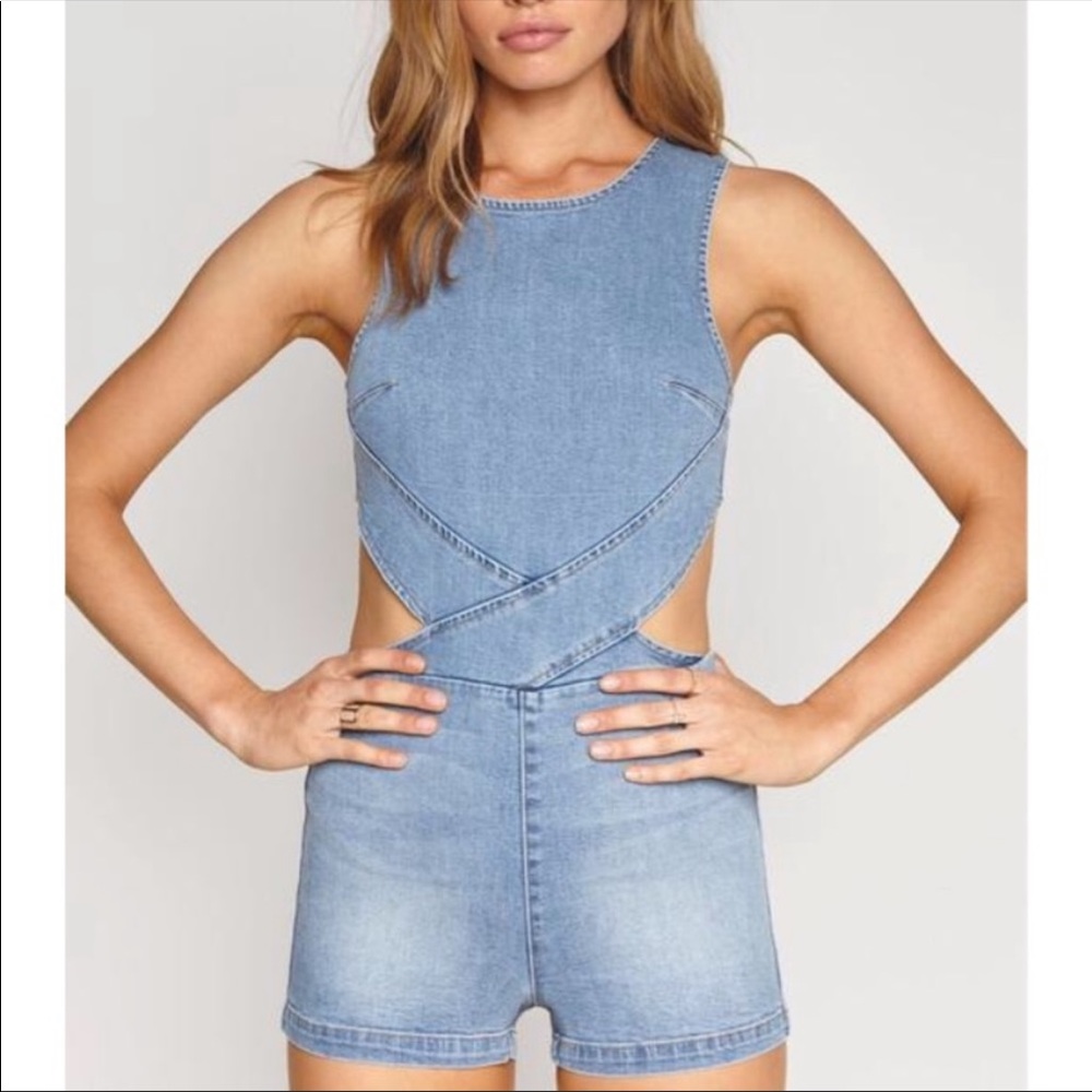 Size medium amuse society denim romper